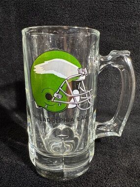 Vintage Philadelphia Eagles Glass Beer Mug - Team Logo